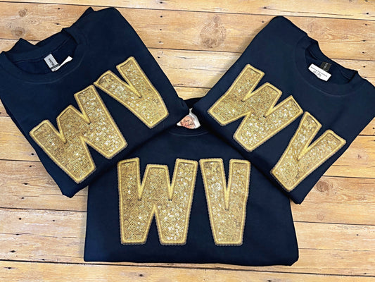 WV faux embroidery sequins